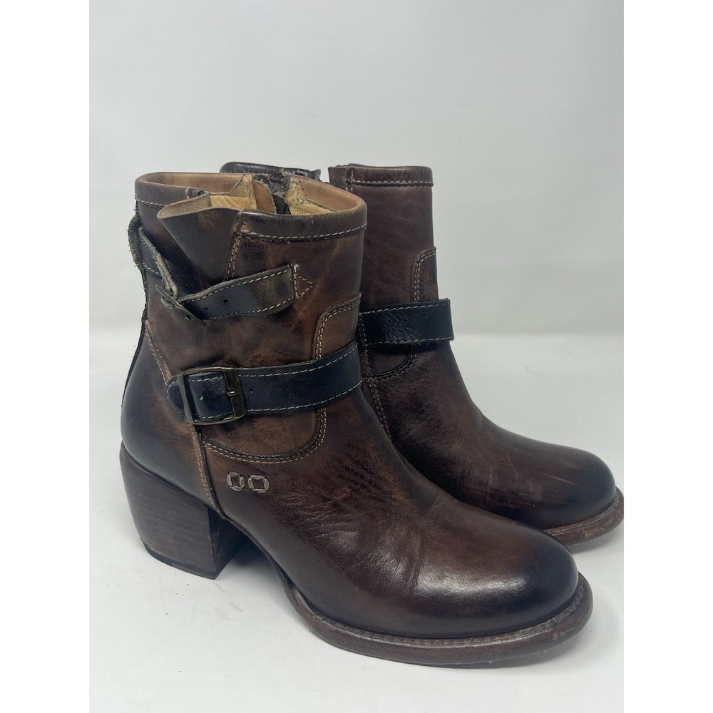 Bed Stu Cobbler Series Distressed Becca Brown Leather Ankle Boots Size 7
